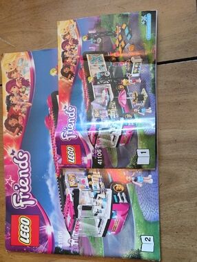 Instruction booklets for the LEGO Friends Pop Star Tour Bus (set number41106)